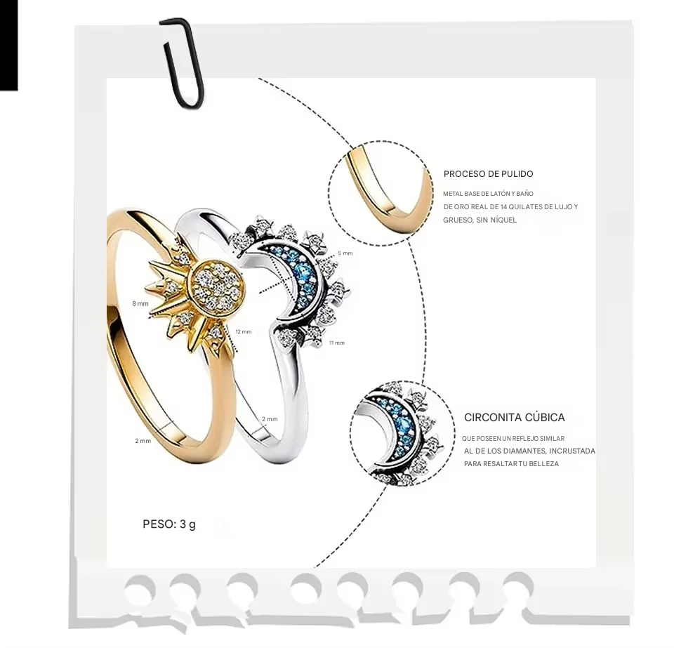 Anillo Dúo Sol & Luna