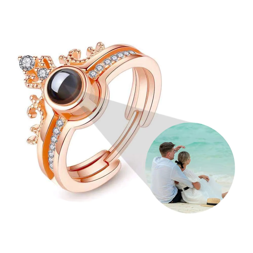 Set Anillo & Collar Te Amo en 100 Idiomas + Caja Regalo