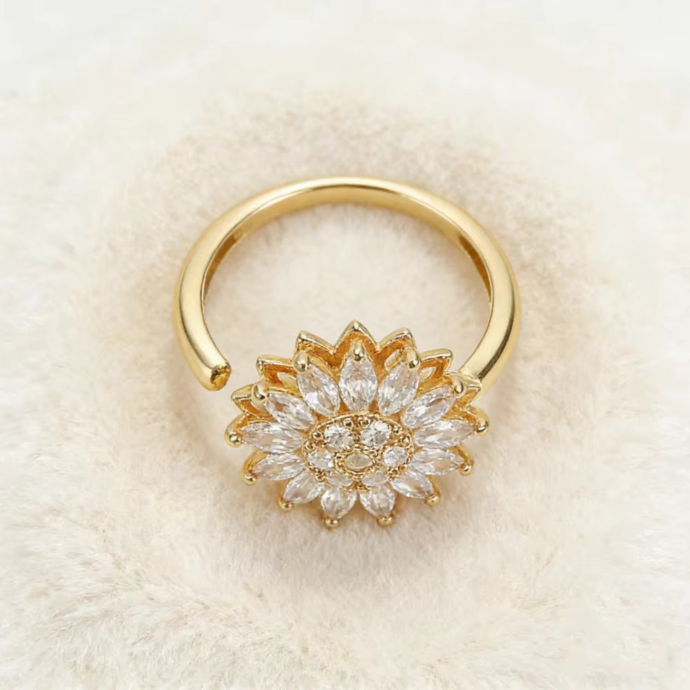 Anillo de Girasol Giratorio