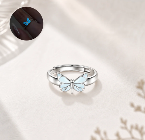 Anillo de mariposa luminosa