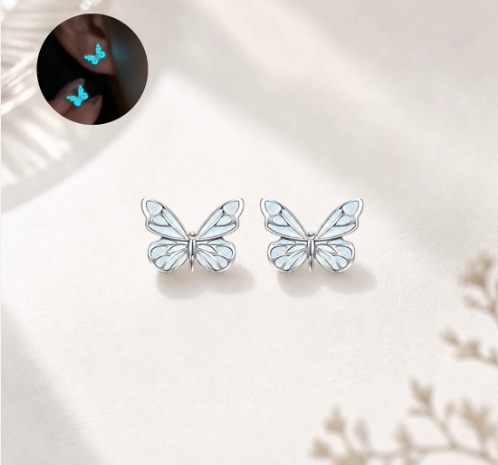 Pendientes de mariposa luminosa