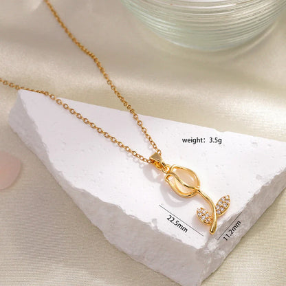 Collar Tulipán de Colores + Caja Regalo