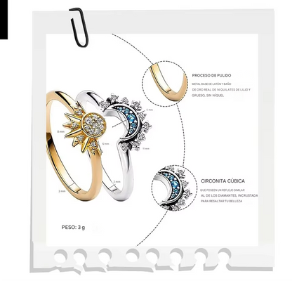 Anillo Dúo Sol & Luna