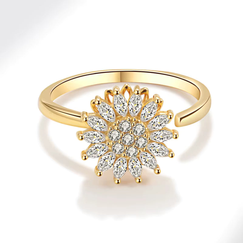 Anillo de Girasol Giratorio