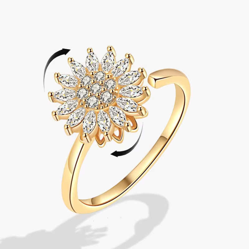 Anillo de Girasol Giratorio