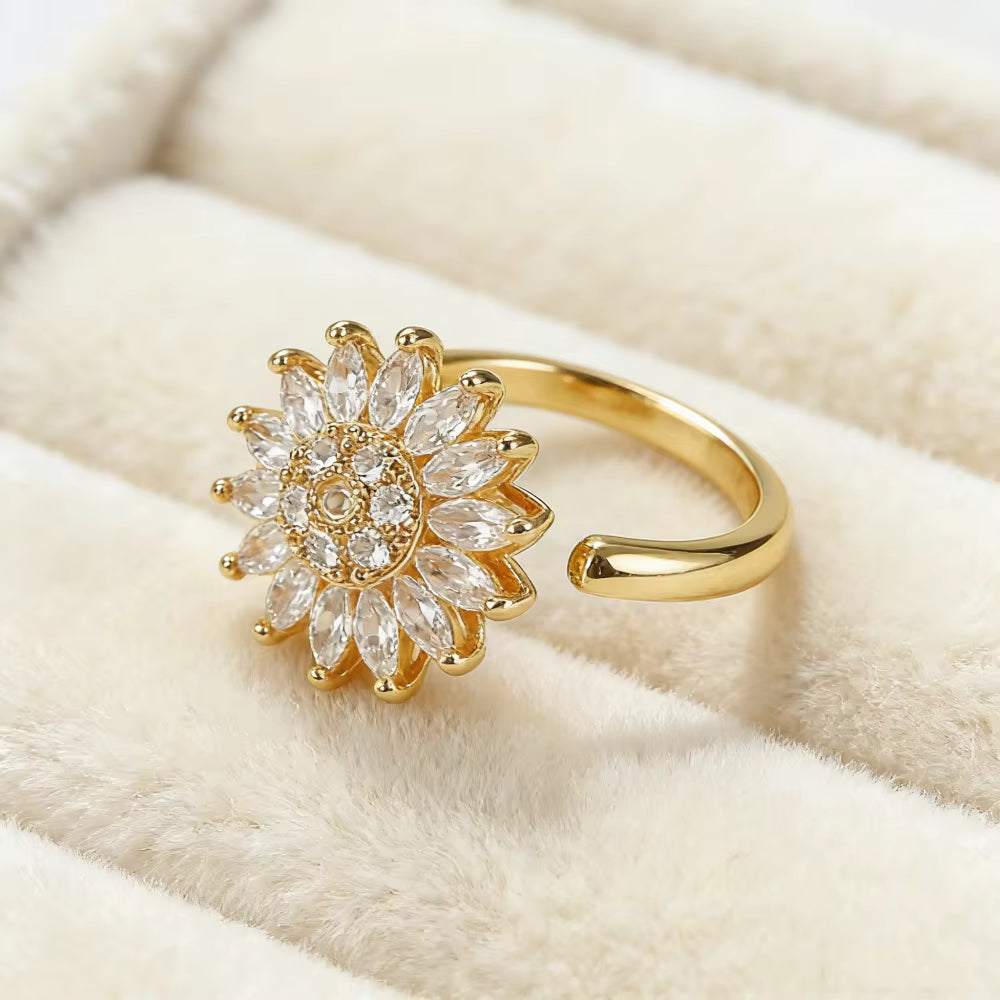 Anillo de Girasol Giratorio