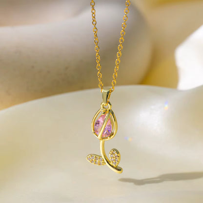 Collar Tulipán de Colores + Caja Regalo