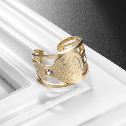 Set San Benito Anillo & Pulsera + Caja Regalo