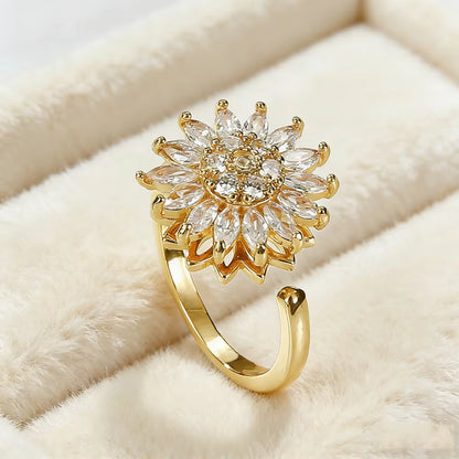 Anillo de Girasol Giratorio
