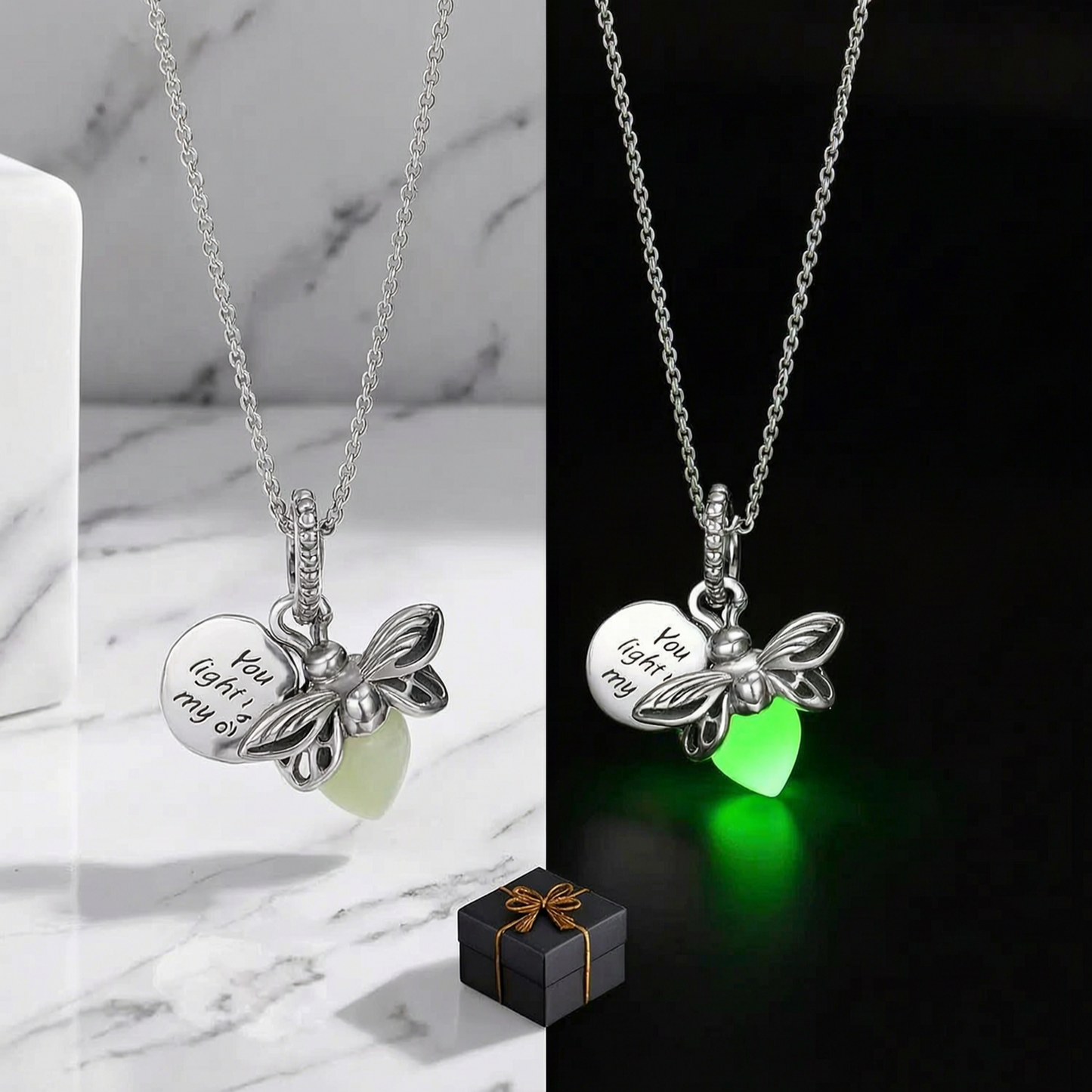 Collar De Luciérnaga Con Iluminación + Caja Regalo